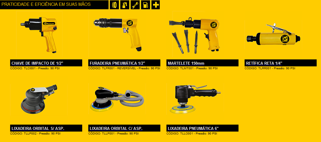 Ferramentas pneumáticas Pressure