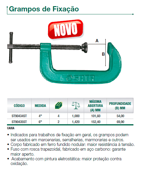 Grampo de fixação - SATA