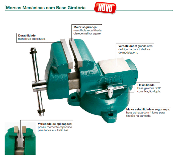 Morsa mecânica com base giratória - SATA