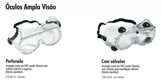 Oculos ampla vis�o perfurado e com valvula Carbografite