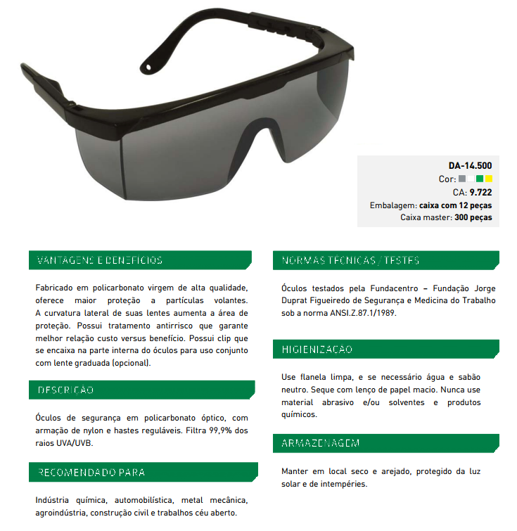 �?culos de proteção fênix Danny