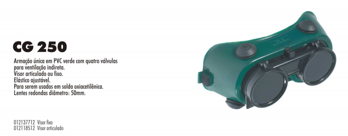 Oculos solda oxiacetilenica CG 250 Carbografite