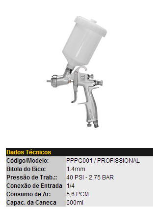 Pistola de pintura PPPG001 Pressure