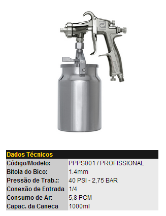 Pistola de pintura PPPS001 Pressure